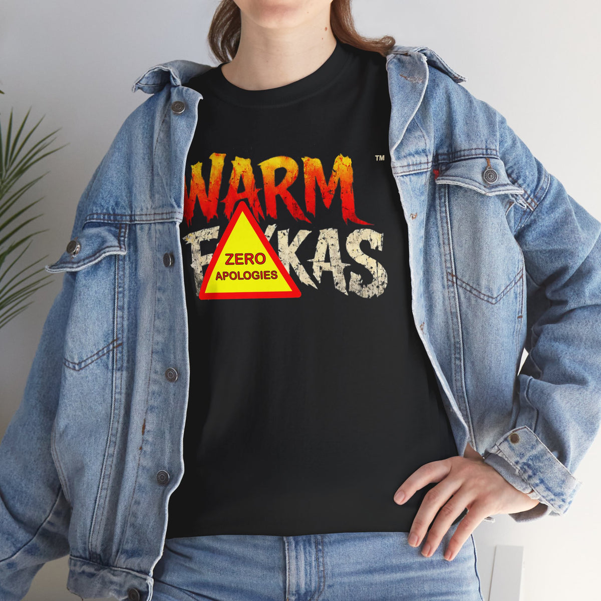 Zero Apologies Warning Triangle T-Shirt – Funny Graphic Tee