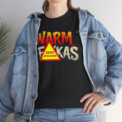Zero Apologies Warning Triangle T-Shirt – Funny Graphic Tee