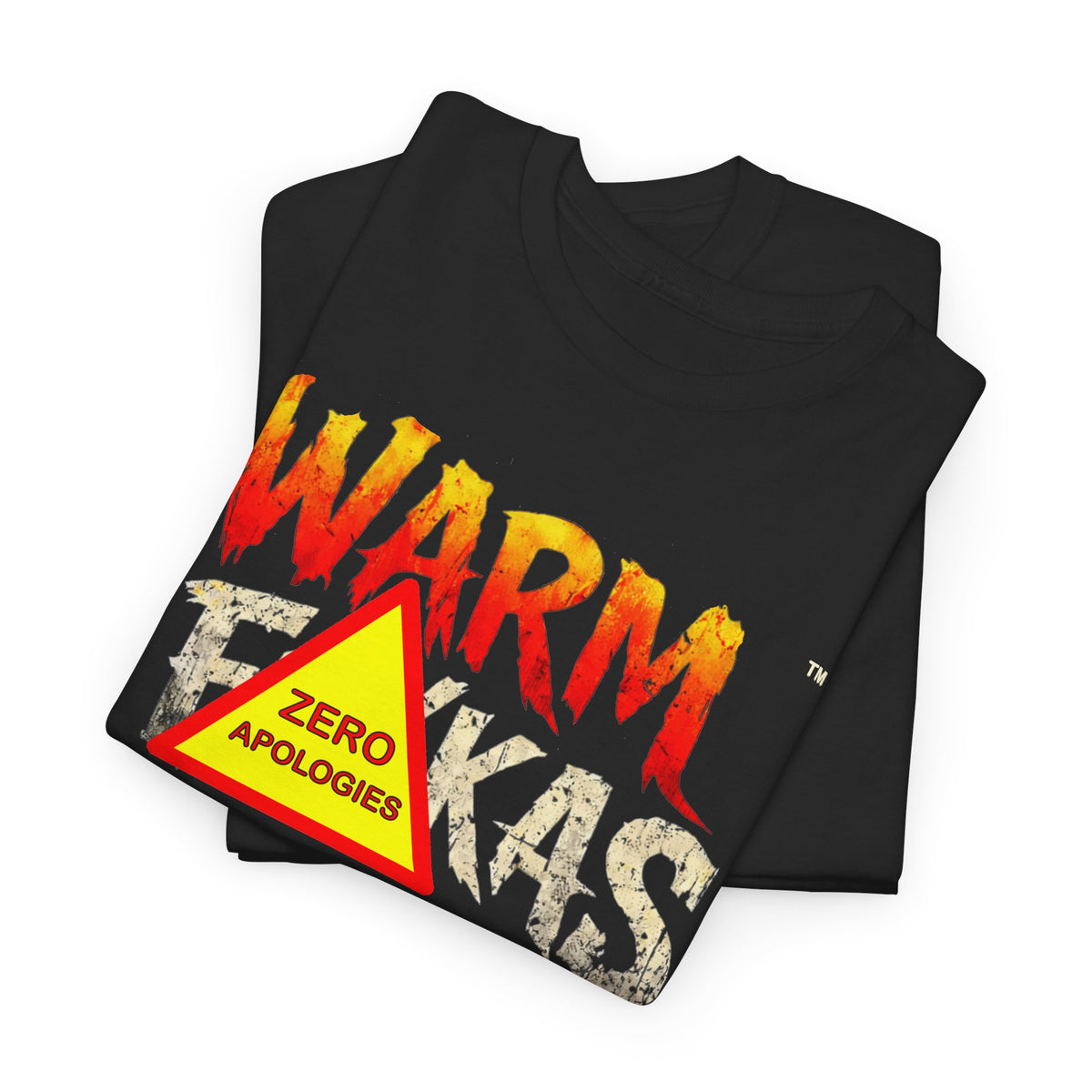 Zero Apologies Warning Triangle T-Shirt – Funny Graphic Tee