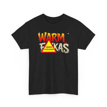 Zero Apologies Warning Triangle T-Shirt – Funny Graphic Tee